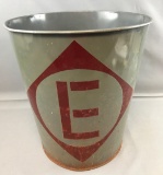 Vintage Erie Railroad Metal Waste basket