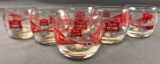 Group of 6 Vintage Rock Island railroad glasses