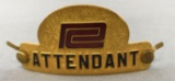 Vintage Penn Central Railway attendant hat badge