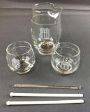 Group of vintage sets of Libbey Glassware Union Pacific