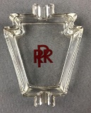 Vintage Pennsylvania Railroad glass ashtray