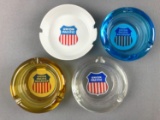 Group of 4 vintage Union Pacific ashtrays