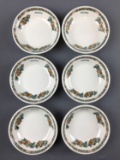 Group of 6 vintage Pullman bowls