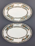 Group of 2 vintage Pullman oval serving plates