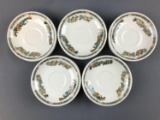 Group of 10 vintage Indian Tree pattern saucers