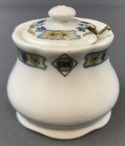 Vintage Erie Railroad Mustard Pot with spoon