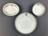 Group of 3 vintage Southern Pacific Lines dishes