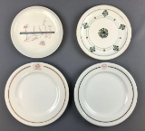 Group of 4 vintage railroad plates