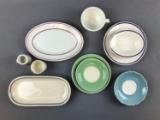 Group of 10 vintage railroad dishes