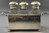 Vintage Pullman Company 3 piece silver soldered shaker set