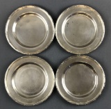 Group of 4 vintage Pullman Company silver soldered plates