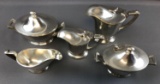 Group of 5 vintage Pullman Company silver soldered dining pieces