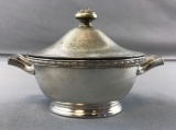 Vintage Missouri Pacific Lines silver soldered sugar bowl with lid