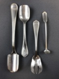 Group of 4 vintage silver plate serving pieces