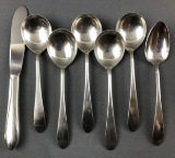Group of 7 vintage Western Pacific railroad flatware pieces