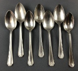 Group of 7 vintage pullman company tablespoons