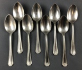 Group of 8 vintage Pullman company tablespoons