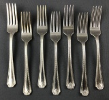 Group of 7 vintage pullman company forks