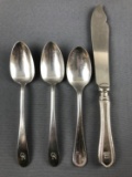 Group of 4 Canadian National flatware pieces