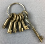 Group of vintage railroad skeleton keys