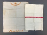 Vintage Rock Island lines railroad linens