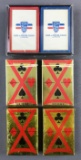 Group of 6 Vintage railway playing cards