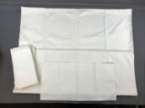 Group of Rock Island Railroad tablecloth and napkins