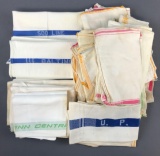 Group of vintage railroad hand towels