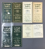 Group of vintage Lehigh valley railroad train schedules