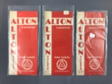 Group of three Alton railroad time tables
