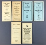 Group of vintage Railroad employee time tables