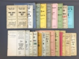 Group of vintage railroad employee time tables