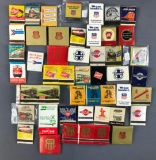 Group of vintage railroad matchbooks