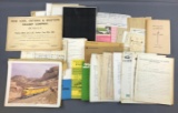 Group of vintage railroad schematics, forms, reports and more