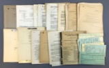 Group of vintage railroad paperwork, letters and more