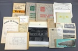 Group of vintage railroad schematics, diagrams and more