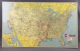 Vintage Mo-Pac Map of rail lines