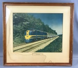 Vintage framed print of The Dixie Flagler train