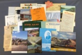 Group of vintage railroad menus