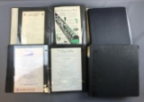 Group of vintage railroad menus in binders