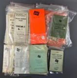 Group of vintage railroad time tables and more