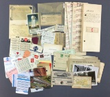 Group of vintage railroad passes pocket calendars tickets and more