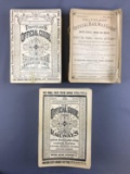 3 antique official guide of the railways books
