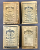Group of four vintage official guide of the railways schedule books