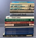 Group of 18 books about ships and boats including Railroad Ferries of the Hudson