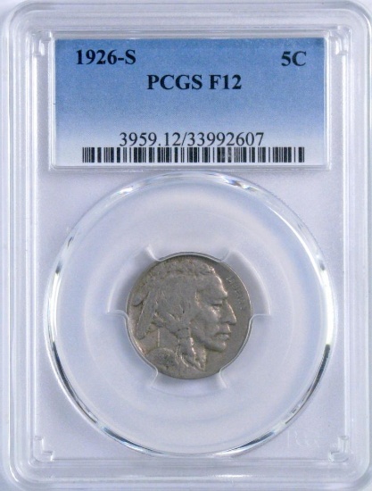 1926 S Buffalo Nickel (PCGS) F12.
