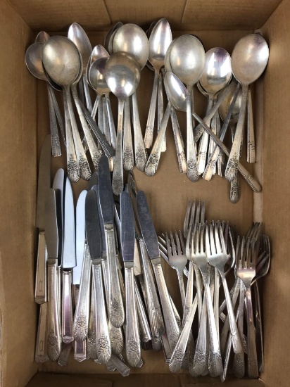 Group of 80+ pieces assorted flatware