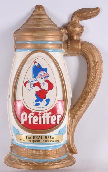 Vintage Pfeiffer Advertising Vacuum Formed Beer Sign