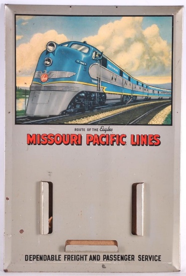 Vintage Missouri Pacific Lines Advertising Metal Sign