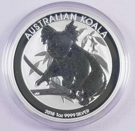 2018 Australia Koala 1oz. .999 Fine Silver.